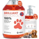 Olio di salmone per cani - Pelle sana & Cappotto, Tutto naturale Norvegese Fish Oil Supplemento per gli animali domestici, Omega 3 EPA DHA, Ideale per spargimento, allergia, prurito, pelle secca, Joint & Bone Salute - 16.9 Oz