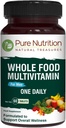 Pure Nutrition Whole Food Multivitamins for Men | 60 Tabs | One-A-Day | 100% RDA | 24 Vitamine Naturali e Minerali | Tutti Natural Plant Based Men's Multivitamin | 2 Mesi di Alimentazione