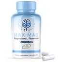 Max-Mag Magnesio L-Threonate Supplemento - 105 capsule Made in USA- Magtein 2000mg Complex con vitamina D3 e K2 per il sonno, Mood & Brain Magnesium L Threonate capsule Nutrition by MaxLife Naturals