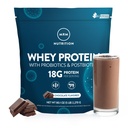 MRM Nutrition Whey Protein | Chocolate Flavored | 18g Protein | con 2 miliardi di probiotici + enzimi digestivi + BCAAs | Alto assorbimento + digestione | Ormone + antibiotico Free | 87 Serve