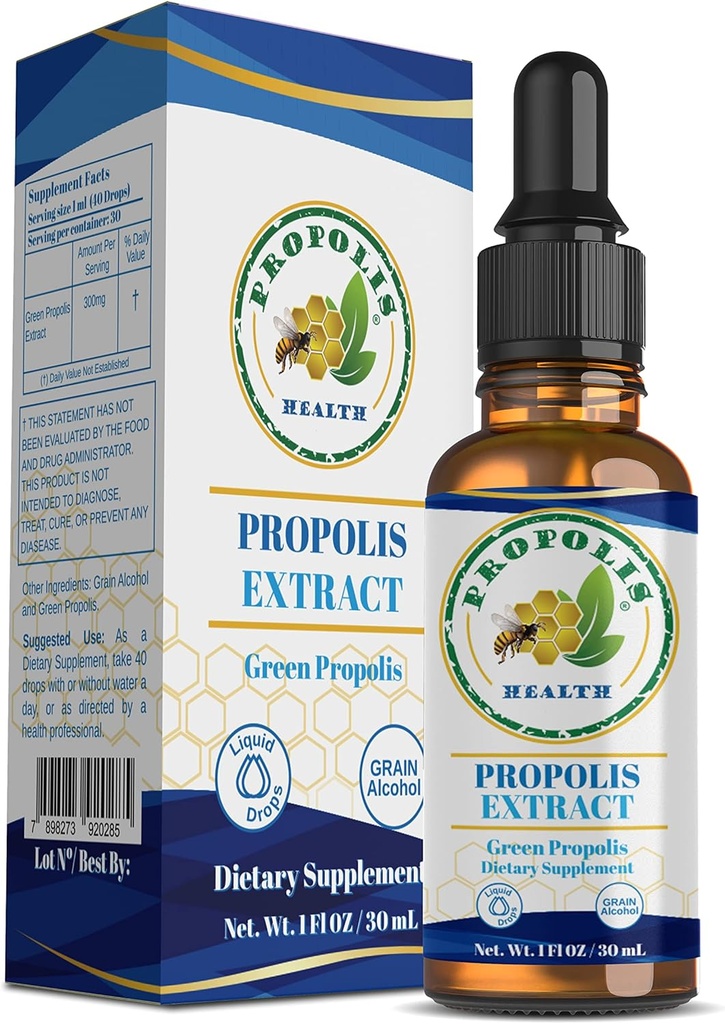Salute Propolis - Estratto di Propoli di api - Propoli di api brasiliana - 30 giorni di alimentazione - Propolis Liquid Supplement - Propolis Drops