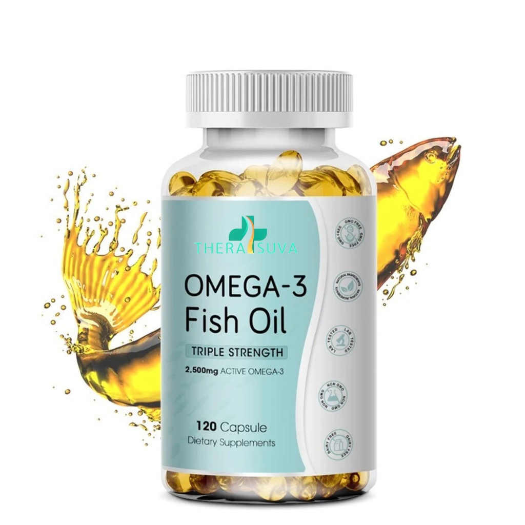 Triple Strength Wild Alaskan Omega-3 2500mg + EPA 1,300mg + DHA 1.200mg, supplemento per la salute cardiaca e congiunta, 120 Softgels 60 giorni di alimentazione