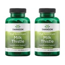 Swanson Milk Thistle - Herbal Liver Support Supplement - Formula naturale che aiuta a mantenere la salute generale e il benessere - (100 capsule, 500mg ogni) 2 Pack