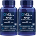 Estensione della vita NAD+ Rigeneratore cellulare e Resveratrolo Elite, NIAGEN nicotinamide riboside, Trans-resveratrolo, quercetina, Fisetin, per la longevità, energia e stress ossidativo, 30 capsula vegetariana