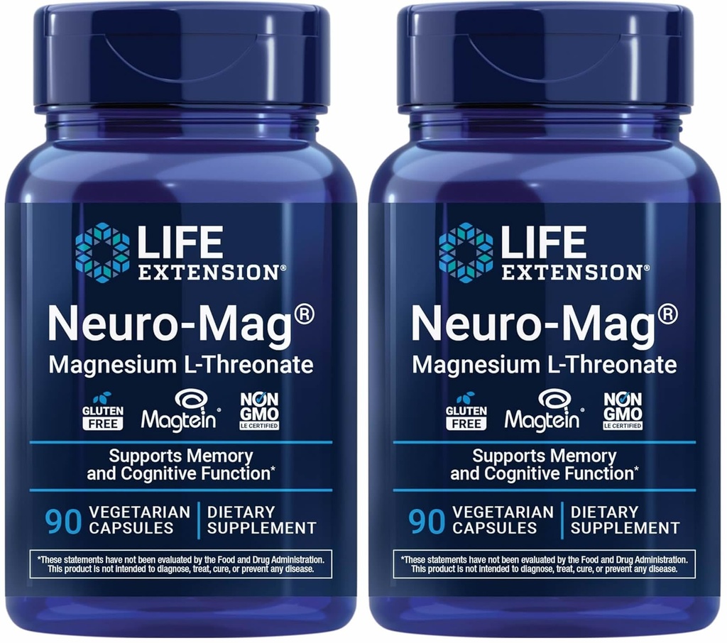 Estensione della vita Neuro-mag Magnesio L-threonate, 90 Conte (Pack of 2)