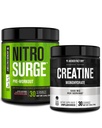 Jacked Factory NITROSURGE Pre-Workout Supplement - Pompe intenzionali (30 Serve, Watermelon) & Creatina Monoidrato Polvere per la crescita muscolare (30 Serve, non aromatizzato)