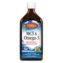 Carlson - MCT & Omega-3, 1480 mg Omega-3, 9200 mg MCT, Keto-Friendly, Caprylic & Capric Acids, Energy Production, Fat Metabolism, Lemon-Lime, 500 mL (16.9 Fl Oz)