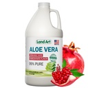 Aloe Vera Juice - Pomegranate Aromaed - Cold-Processed - Inner Filet from Organic Fresh Leaves from Texas - Aid- 64 fl oz