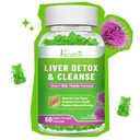 Gummie di cardo al latte per bambini adulti. Gummie di riparazione del disordine del fegato, supplemento di estratto di cardo del latte per il supporto del fegato Antiossidante digestivo, aroma di mela 60ct