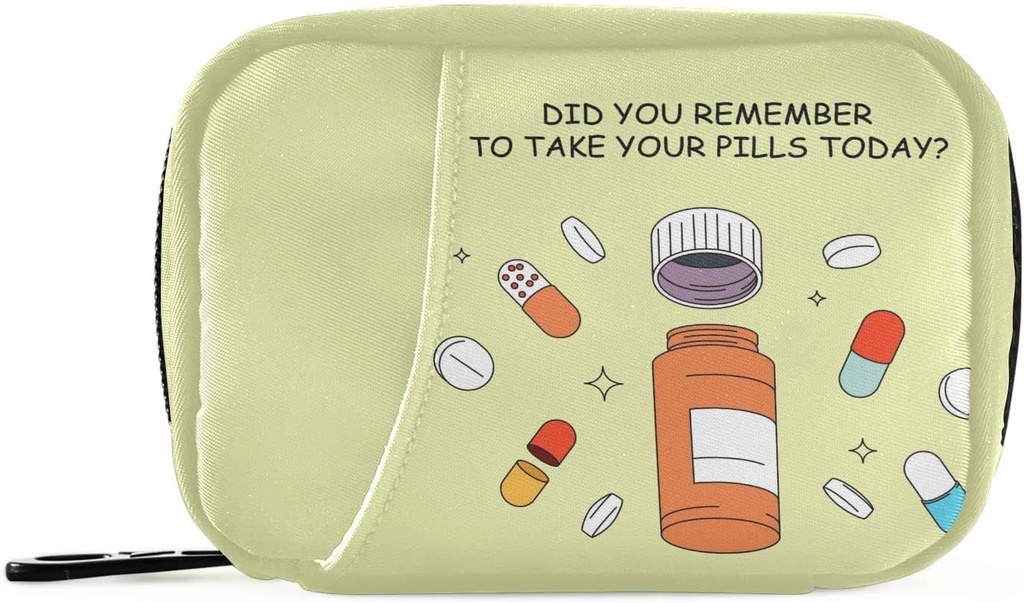 Naanle 7 giorni sacchetto della pillola - Portable Weekly Pill Organizer con cerniera, dimensione compatta per il supporto supplemento di vitamina