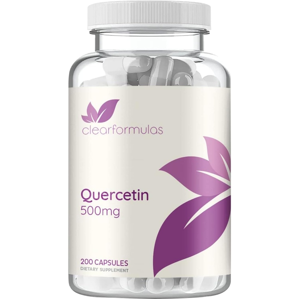 Capsule 500mg di Quercetina ad alta resistenza - Quercetin Dihydrate Potente Antiossidante Flavonoide e Nutraceutical per il Supporto Cuore e Immune - Vegan Friendly - Realizzato in un laboratorio US CGMP (200 Serve)