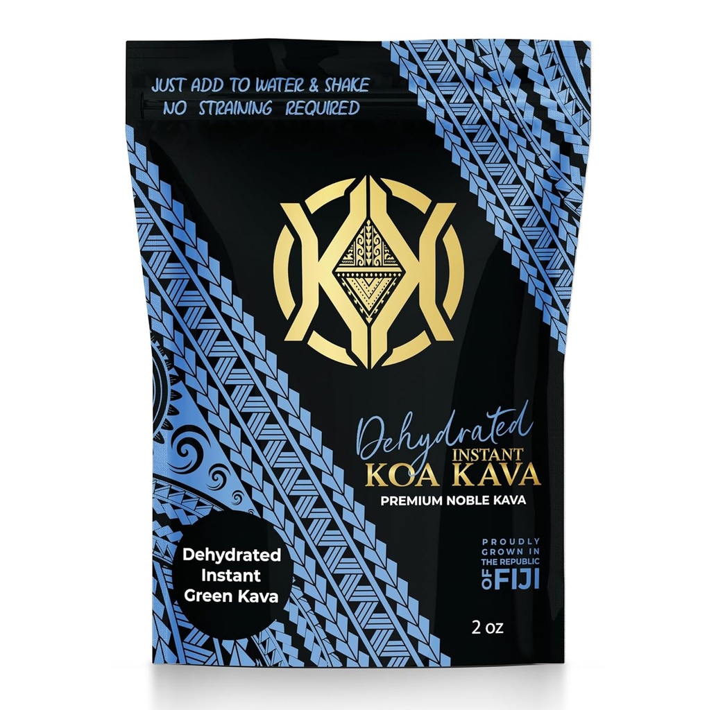 Koa Kava Dehydrated istantanea Kava - polvere di radice di Fijian Kava disidratata al 100%, 2 oz (56g)