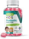 Viteey Probiotic Gummies per bambini - 5 miliardi di CFU - Probiotici Kids Constipation Relief, Natural Immune & Digestive Health Support - Vegetariano, Gelatin Free, OGM Free - Tasty Berry Gummie aromatizzate