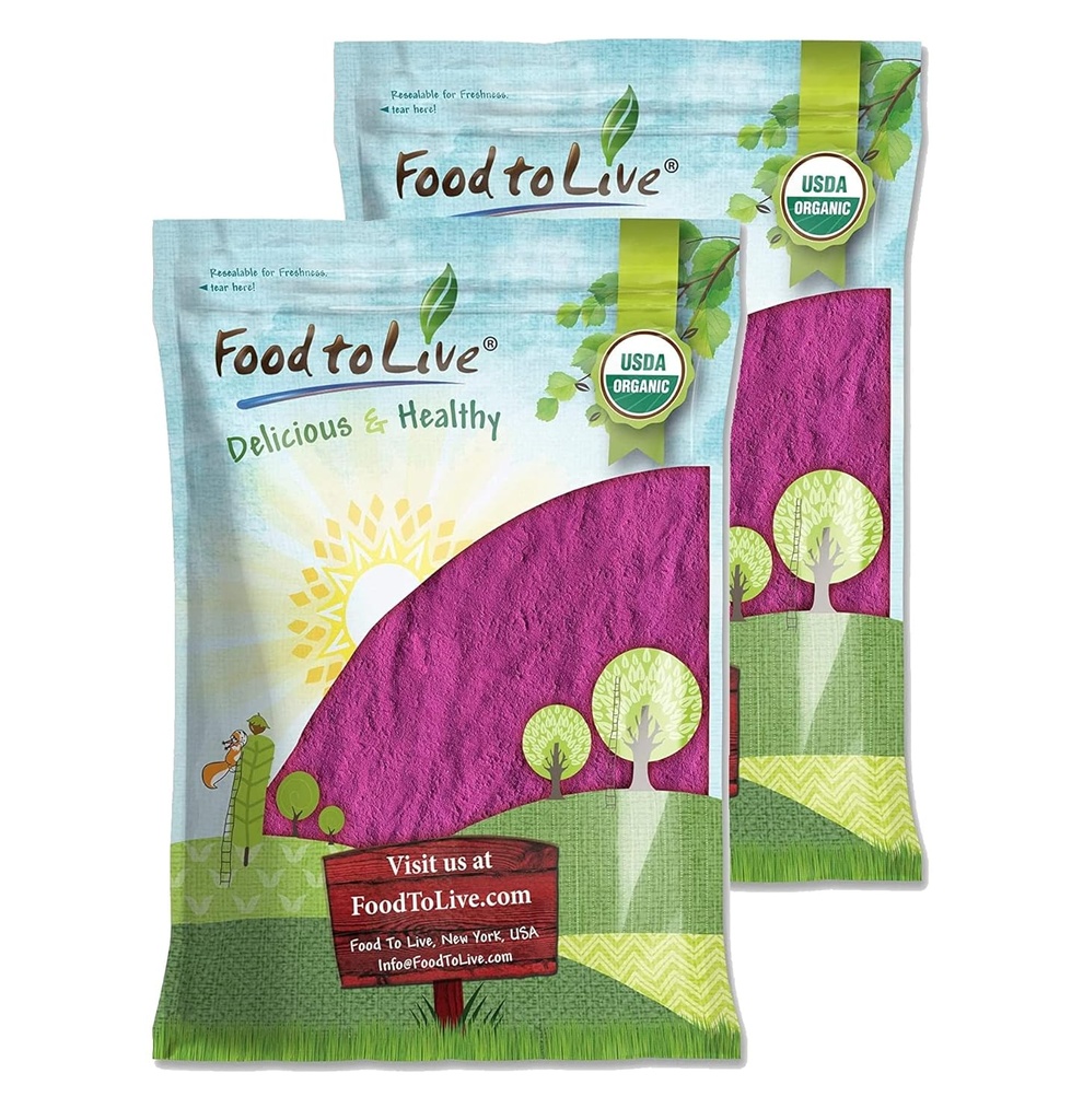 Cibo per vivere la polvere di succo di ribes nero organico, 16 Pounds — Non OGM, crudo, Kosher, Superfood vegano, Bulk, Ricco di antiossidanti, Grande per Succhi, Bevande e Smooti, Contiene Maltodextrin