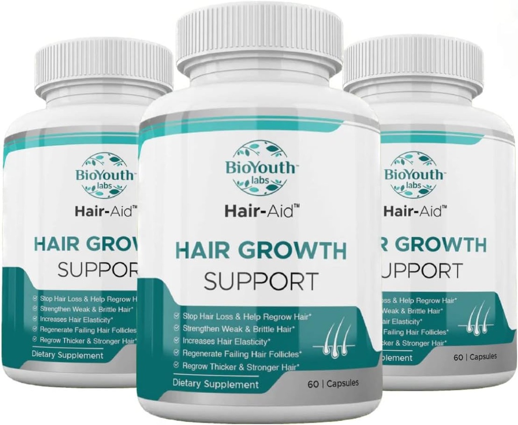 Labs Hair Growth Vitamins Supplemento per la crescita dei capelli più spessi,180 Capsule - Nutritious Blend of Vitamin E, Raspberry Ketone, Iron & Saw Palmetto per ridurre la perdita di capelli per entrambe le donne e gli uomini.