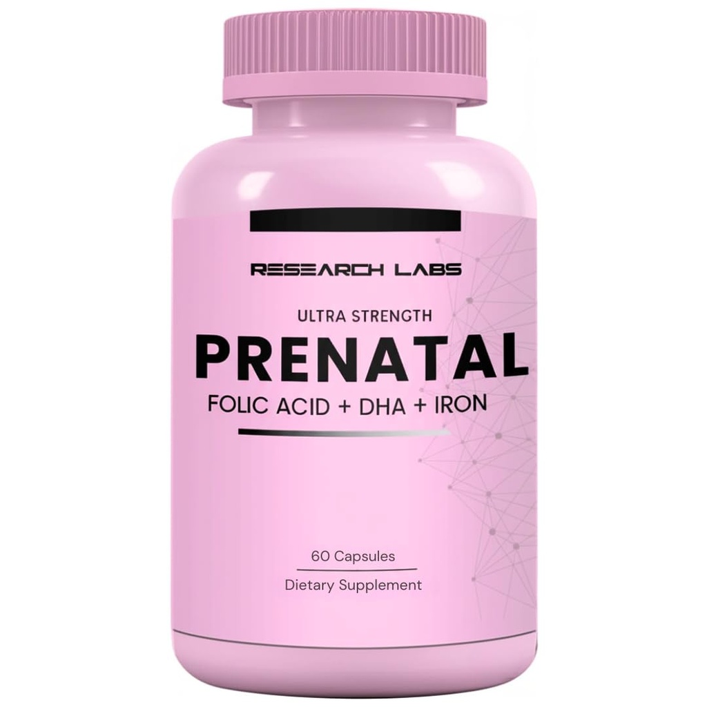 Vitamine prenatali per le donne: 6X Più Biodisponibile Acido Folico Metilato MTHF 5 | Supporta lo sviluppo del cervello, la crescita sana