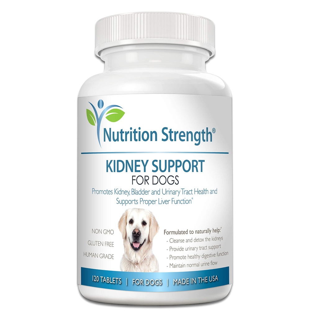 Supporto per reni per cani - Renal, Bladder e Urinary Tract Health Supplement, Plus Immune and Digestive Support, with Organic Cranberry and Astragalus, 120 Chewable Tablets