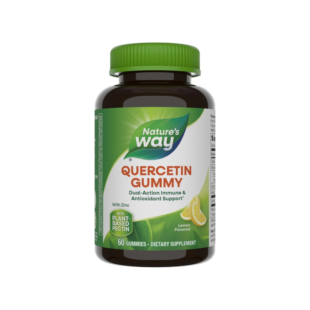 Gummie di Via della Natura con Zinco, Supporto per la Difesa Immune*, Antiossidante Potente*, Aroma di Limone, 60 Gummie