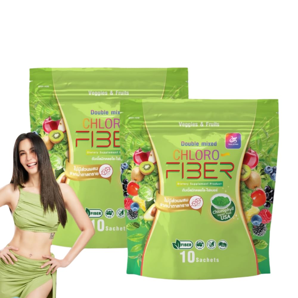 Generico YaaleeyahDouble Mixed Chloro-Fiber Veggies&Fruits 1Pcs 10 sachets, Set 2Pcs.