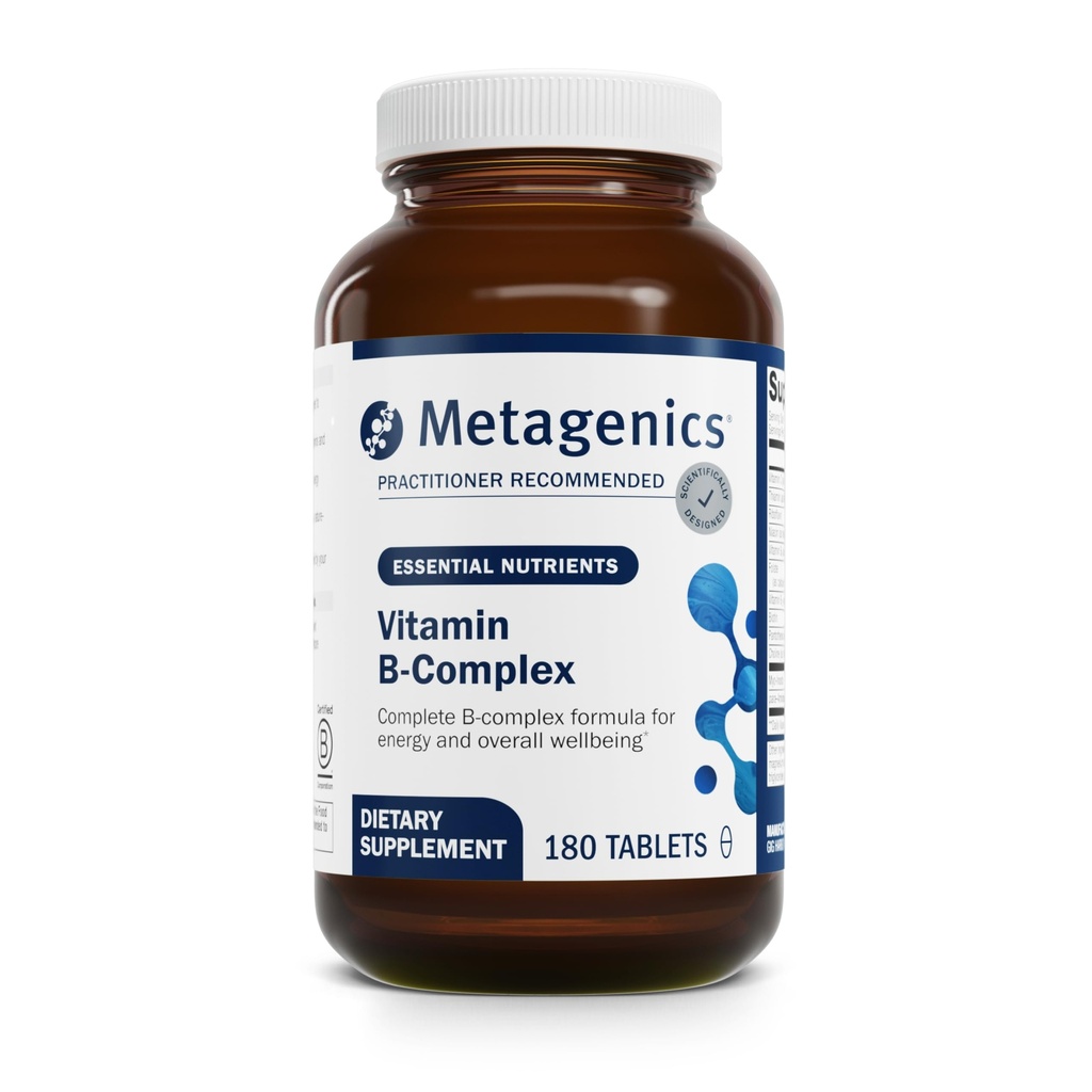 Vitamina B-Complex - Vitamine Active B6 & B12 con Folate - Supporta Metabolismo Energetico, Risposta Stress, Homocysteine Balance & Nervous System Health - Vegetariano & Gluten-Free - 180 compresse