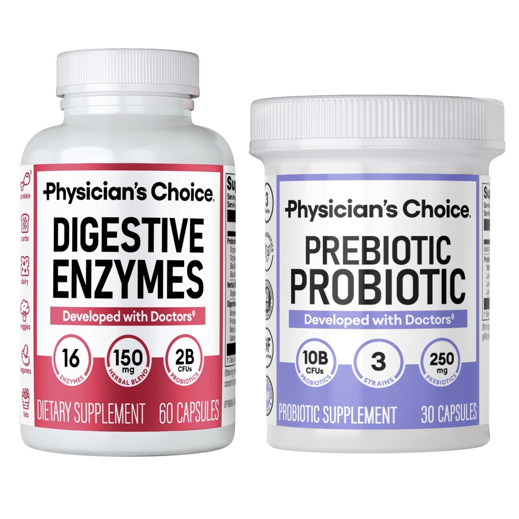 CHOICE Prebiotico-Probiotico + Digestivo Multi-enzimi 60CT - Digestivo Salute Bundle