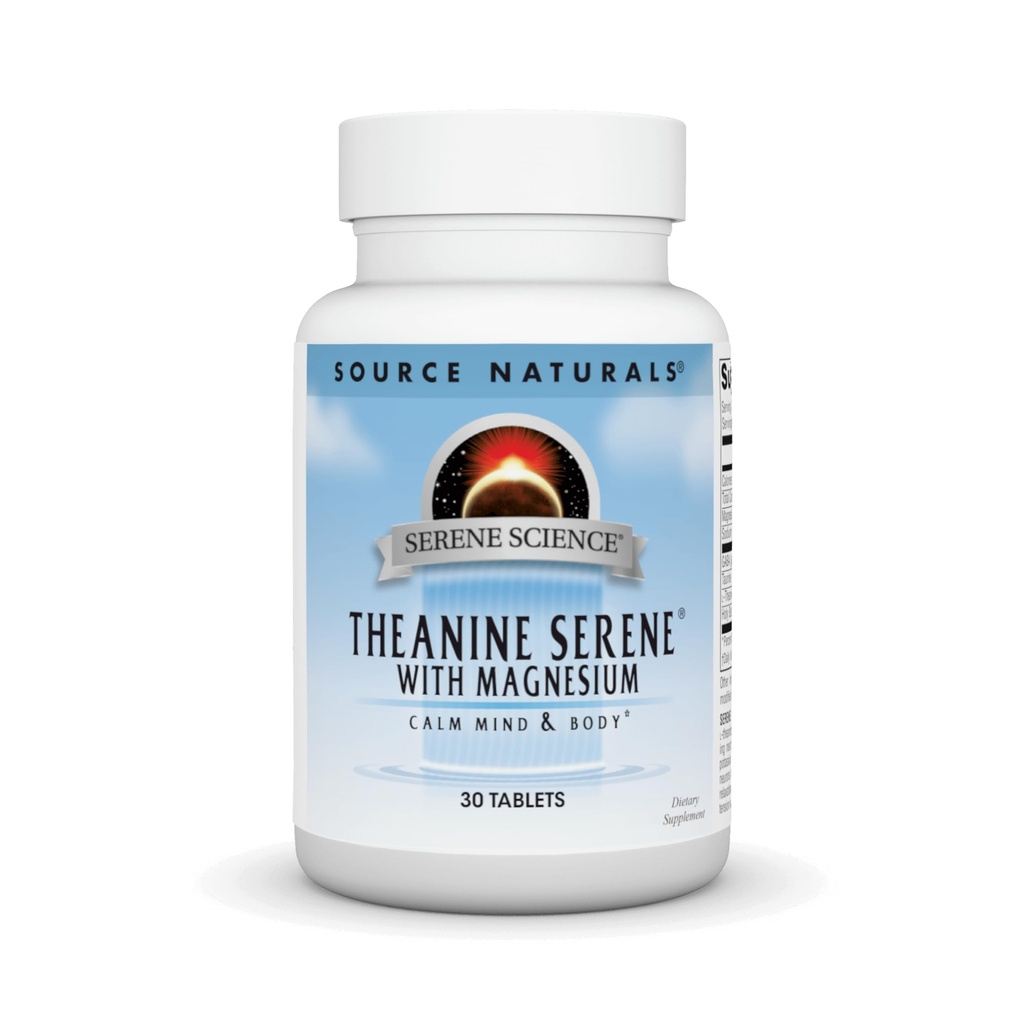 Fonte Naturals Theanine Serene, Calm Mind & Body*, con GABA - Vegetarian Formlua - 30 compresse