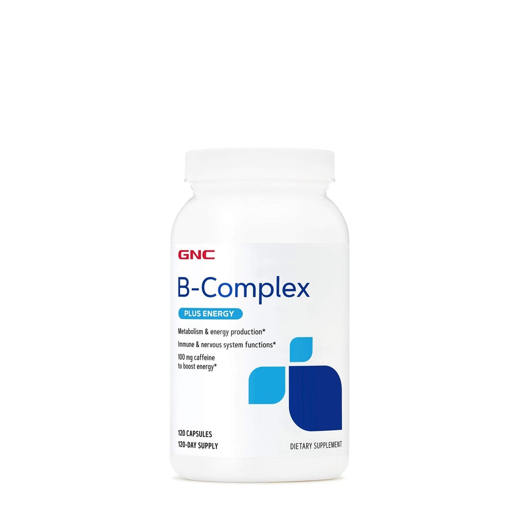 GNC B-Complex Plus Energy | Metabolismo & Energy Production | 120 Count