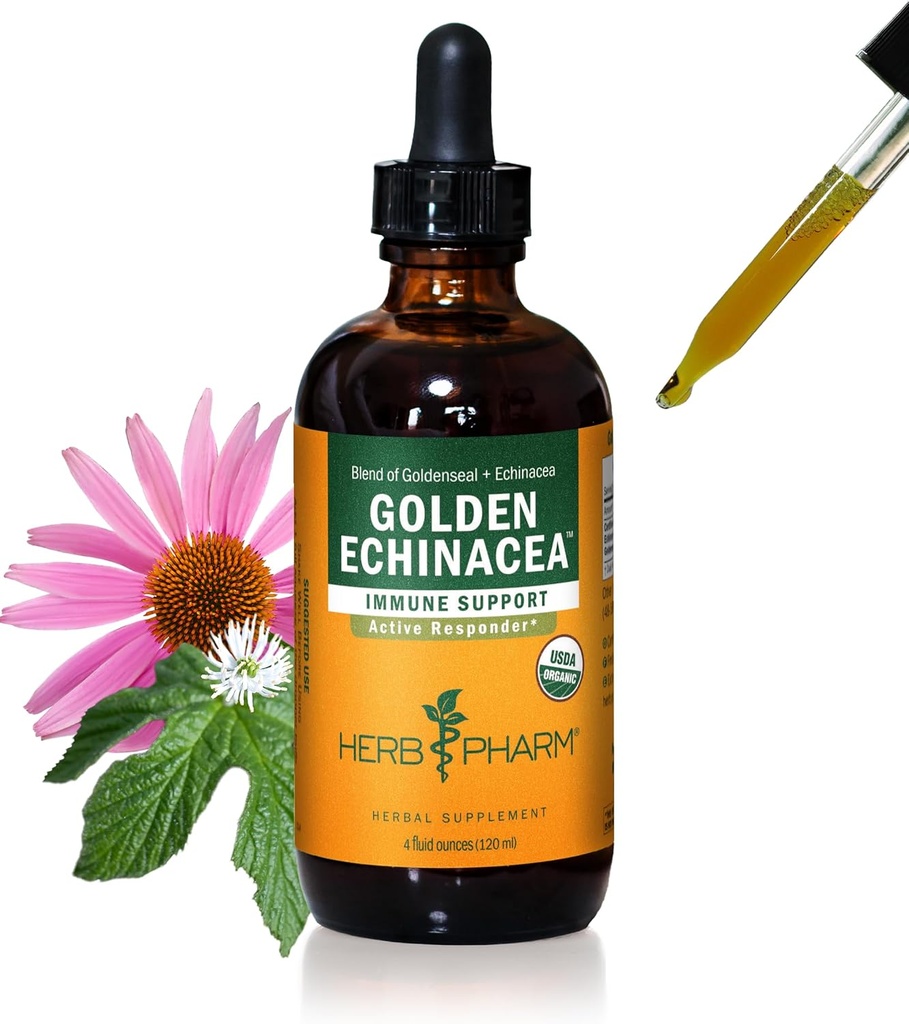Estratto di liquido di Echinacea organico certificato Pharm per il supporto del sistema immunitario - 4 oncia
