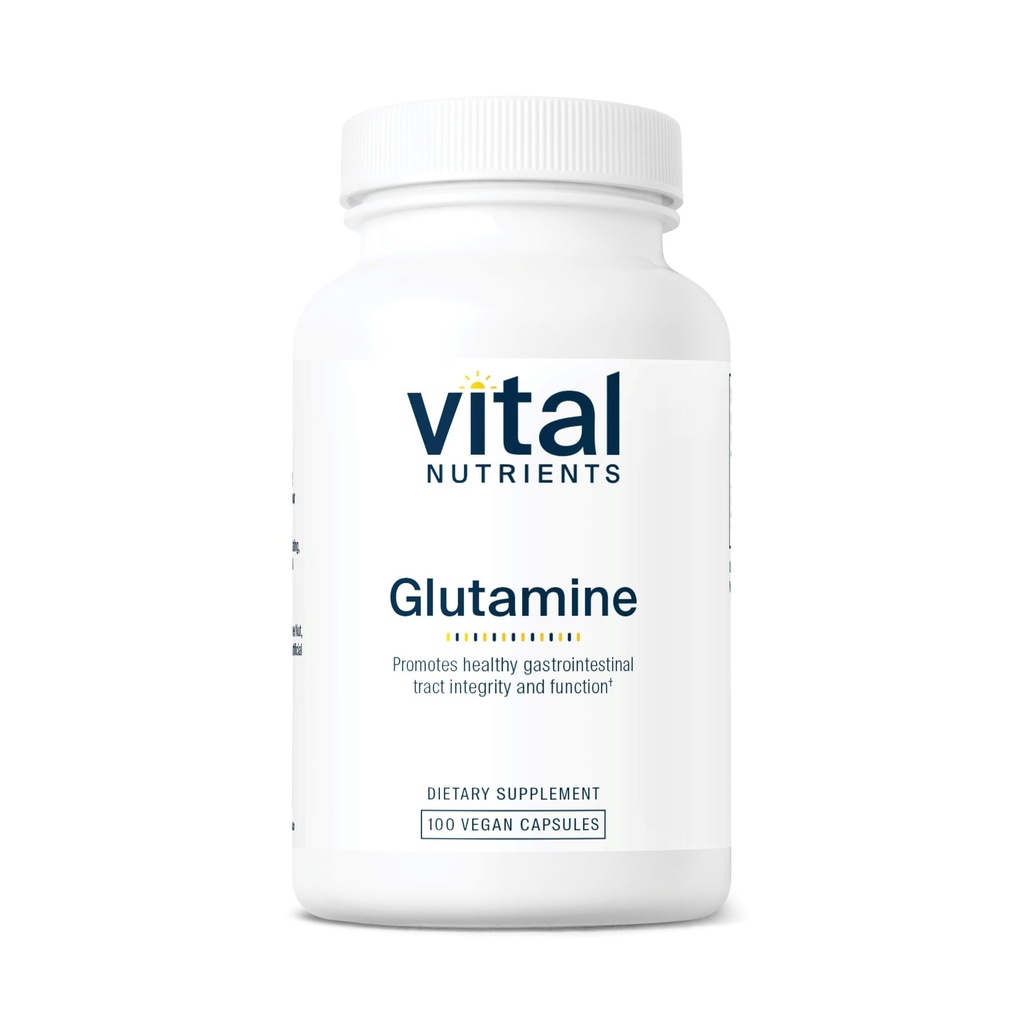 Vital Nutrients Glutamine | 3400mg L-Glutamine | Funzione sana del tratto gastrointestinale | Gluten, Dairy, Soy Free | Non-GMO | 90 capsule di glutammina