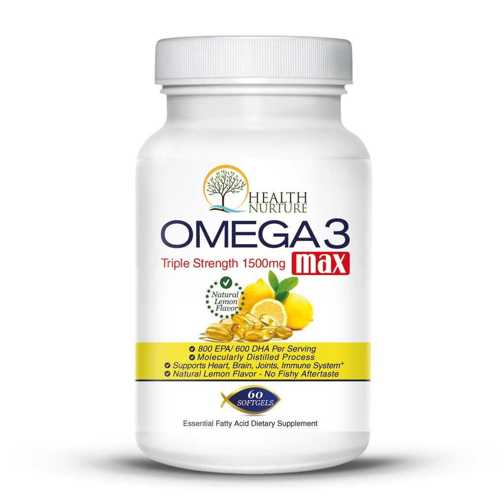 Olio di pesce Omega-3 massima resistenza 1500mg (800 EPA/600 Dha) Grado farmaceutico olio di pesce