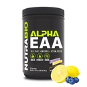 NutraBio Alpha EAA - Aminoacidi All-Day per la crescita muscolare e l'idratazione - Aminoacidi essenziali con Nootropics & Adaptogens- Polvere EAA BCAA a spettro completo - 30 Serve - Blueberry Lemonade