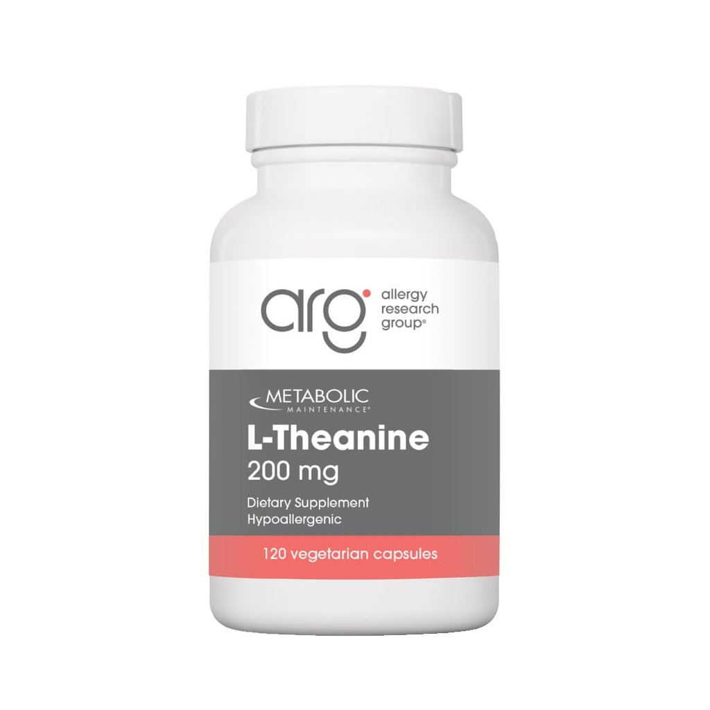Manutenzione metabolica L-teanina - 200 mg Suntheanine Vegan Aminoacido Supplemento - Sostegno Mood, Focus + Ridotto Stress Response (120 capsule)