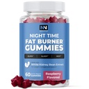 Night Time Fat Burner Gummies, Supporto per il sonno e supplemento di perdita di peso | Slimming Hunger Suppressant & Metabolism Booster, Shred Belly Fat Mentre dormi | Nighttime Diet Gummies per le donne e gli uomini 60ct