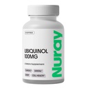 Nuray Ubiquinol 100mg Softgels, Forma attiva di CoQ10 per la salute cardiovascolare e dentale, Supporto Immune senza glutine, Migliora la salute del fegato, 30 Conte