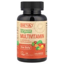 Tavolini DEVA Vegan Multivitaminici per donne e uomini, Multivitamina con ferro, Supplemento minerale, Vitamina C, Vitamina B Complex, Vitamina B12, Vitamina E, Zinco, Senza glutine, 90 compresse