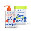 Bundle - Daily Dog Multivitamin (7 oz.) & Omega Oil for Dogs (8 oz.) - Omega 3 Fish Oil for Healthy Skin, Shiny Coat, & Strong Joints & Daily Multivitamin for Pups