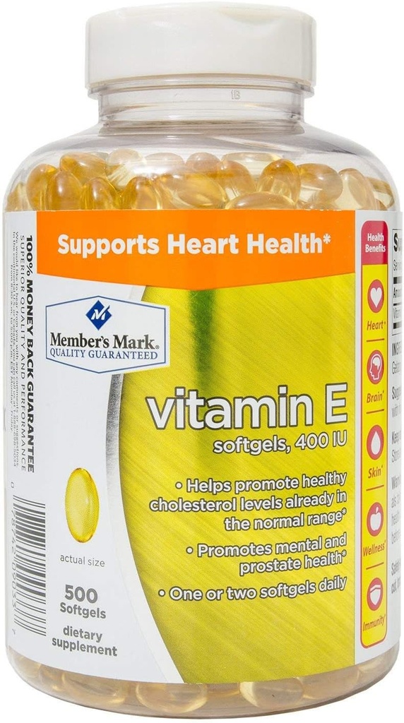 Mark Vitamina E 400 IU Integratore alimentare (500 Conte)