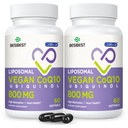 Liposomal Ubiquinol CoQ10 800 MG Softgel, ad alto assorbimento CoQ10 Ubiquinol Supplement, Active Coenzyme Q10 800mg, potente antiossidante per la funzione di cuore e cervello, produzione di energia, 120 Vegan Softgels