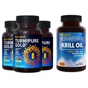 BioEmblem Antarctic Krill olio supplemento curcumina erboristica con TurmiPure clinicamente studiata - Supporto congiunto, Integratori di infiammazione sani