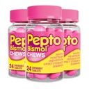 Pepto Bismol Chews, Veloce ed efficace sollievo digestivo da Nausea, bruciore di stomaco, indigestione, Upset Stomach, Diarrea, 72 Totale (3 Pacchetti di 24)