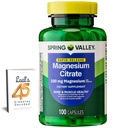 Citrato di Magnesio della Valle di Primavera | Citrato de Magnesio 1000mg capsule | Migliore supplemento di magnesio per le donne | Pillola di magnesio | 100 mg, 100 capsule Bundle con 45 diabeti di Lual decodificato