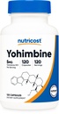 Nutricost Yohimbine HCl 5mg, 120 capsule - senza glutine e non OGM