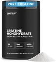 Creatina monoidrato polvere – non aromatizzata, 5000mg, 100 Serve – aumentare la crescita del muscolo, resistenza, prestazioni e salute del cervello – non OGM, senza glutine, HPLC testato, certificato NSF