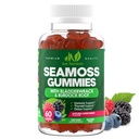 Sea Moss 3000mg Gummies con Bladderwrack e Burdock Root - Natural Irish Sea Moss per Immune, tiroide e supporto di disintossicazione - Extra Forza, Grande Degustazione - Gluten-Free, Vegan - 60 Gummies
