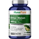 NusaPure Bitter Melon Estrarre 10.000 mg 180 Vegan Caps (100% Vegetariano, Non OGM, Senza Glutine, 10% Principi Bitter) Bioperine