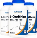 Nutricost L-Ornithine 500mg; 180 capsule (3 bottiglie)