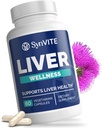 Liver Wellness - Detox &amp; Riparazioni per la salute del fegato con l'estratto di carciofo, cardo del latte, radice di dente di leone, radice di barbabietola, curcuma e altro ancora - Vegetariano, non OGM, senza glutine, Made in USA