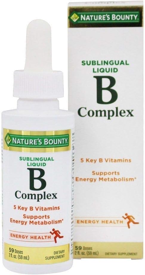 Complesso di Bounty B della natura con il supplemento dietetico rapido del liquido sublinguale B12, 2 Fl Oz
