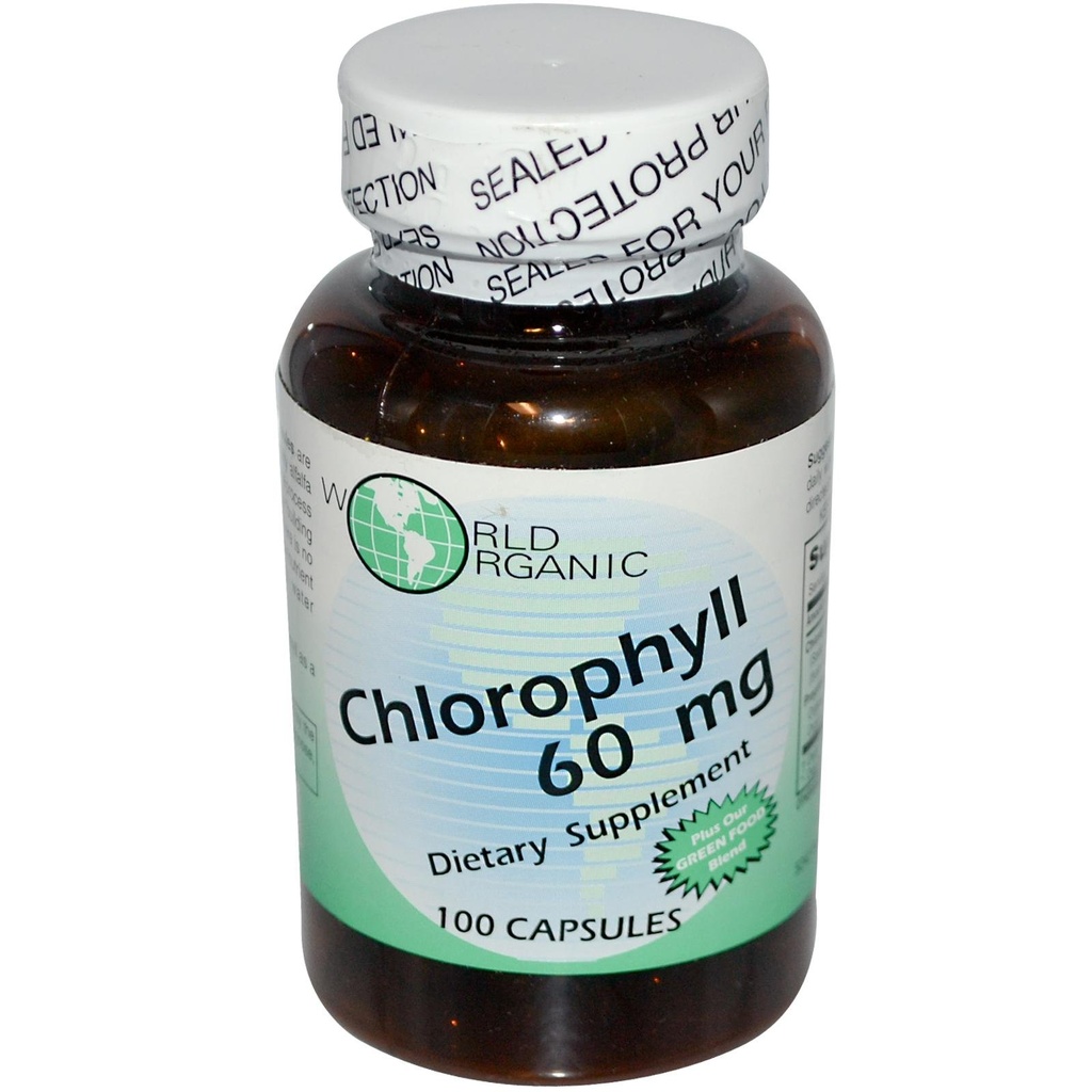 Clorofilla Mega Organico Mondiale, 100 mg, capsule, 60 capsule