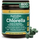 Biogenesis Organic Chlorella Tablets – 600 Count (500mg) | Australian Grown | BioDynamic Cracked Cell Wall | Rich in Chlorophyll, Vitamins & Minerals | Supports Energy & Immunity | Compresse Vegan